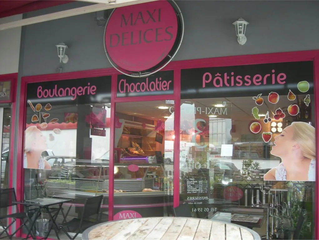 Vitrine de boulangerie décorée en impression numérique